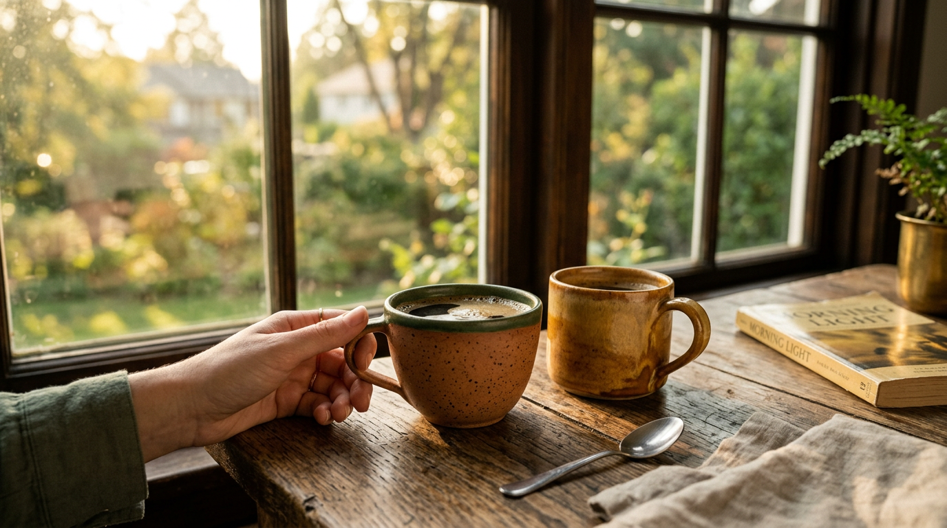 Paar sitzt zusammen und führt ein tiefes Gespräch über ihre Patchworkfamilie