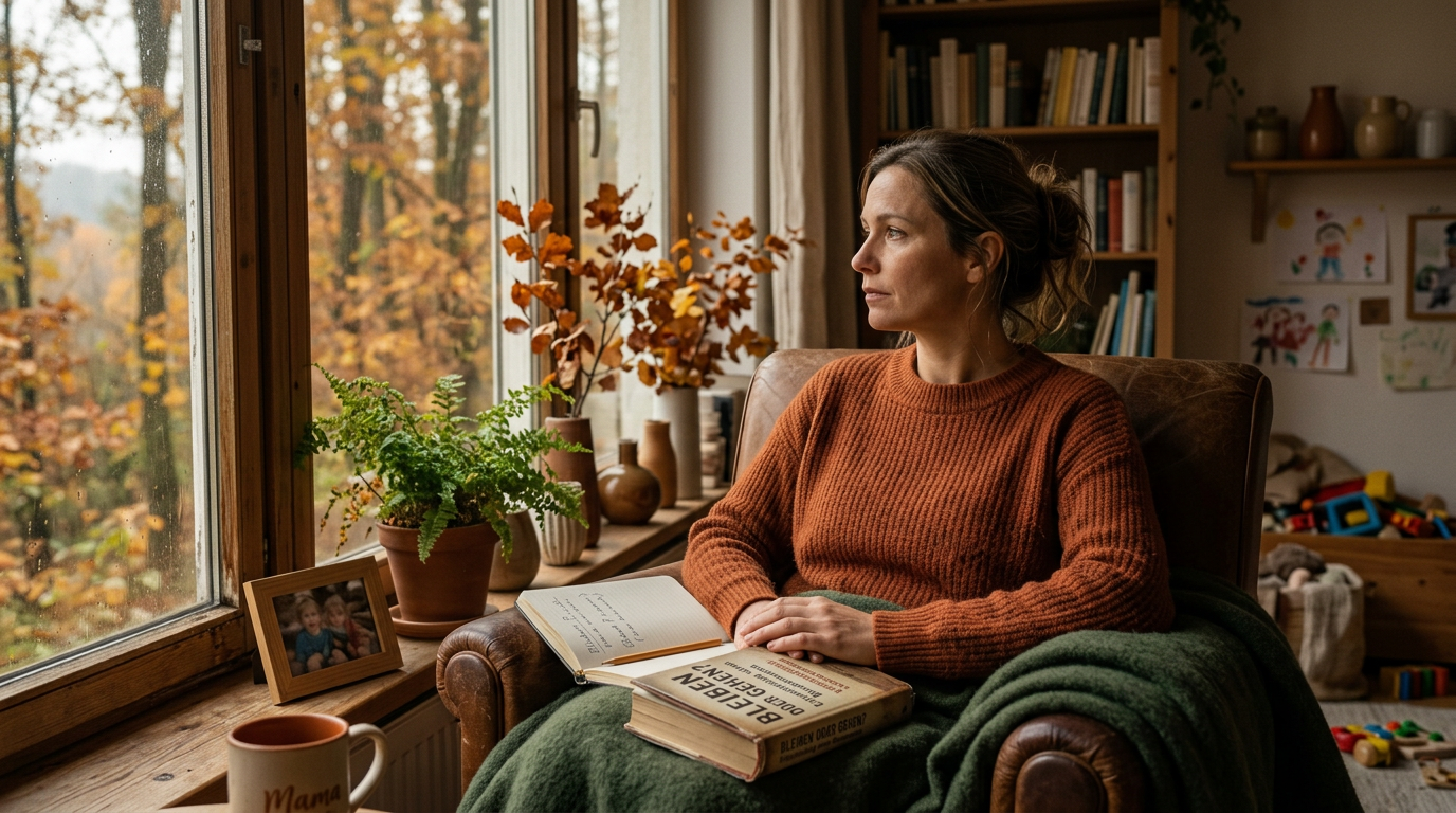 Paar sitzt auf einer Bank mit Abstand zueinander und schaut in verschiedene Richtungen