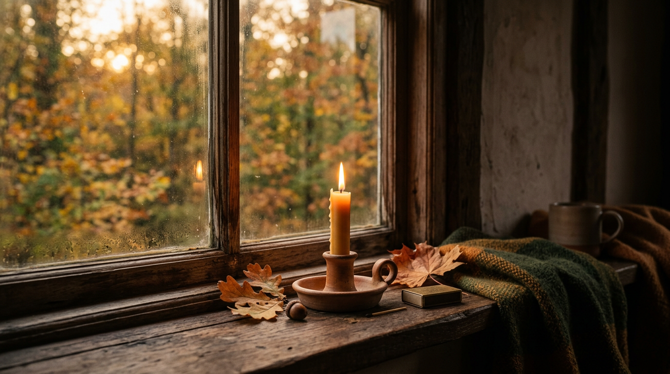 Sonnenlicht durchbricht Bäume auf einem Waldweg — Hoffnung und Veränderung