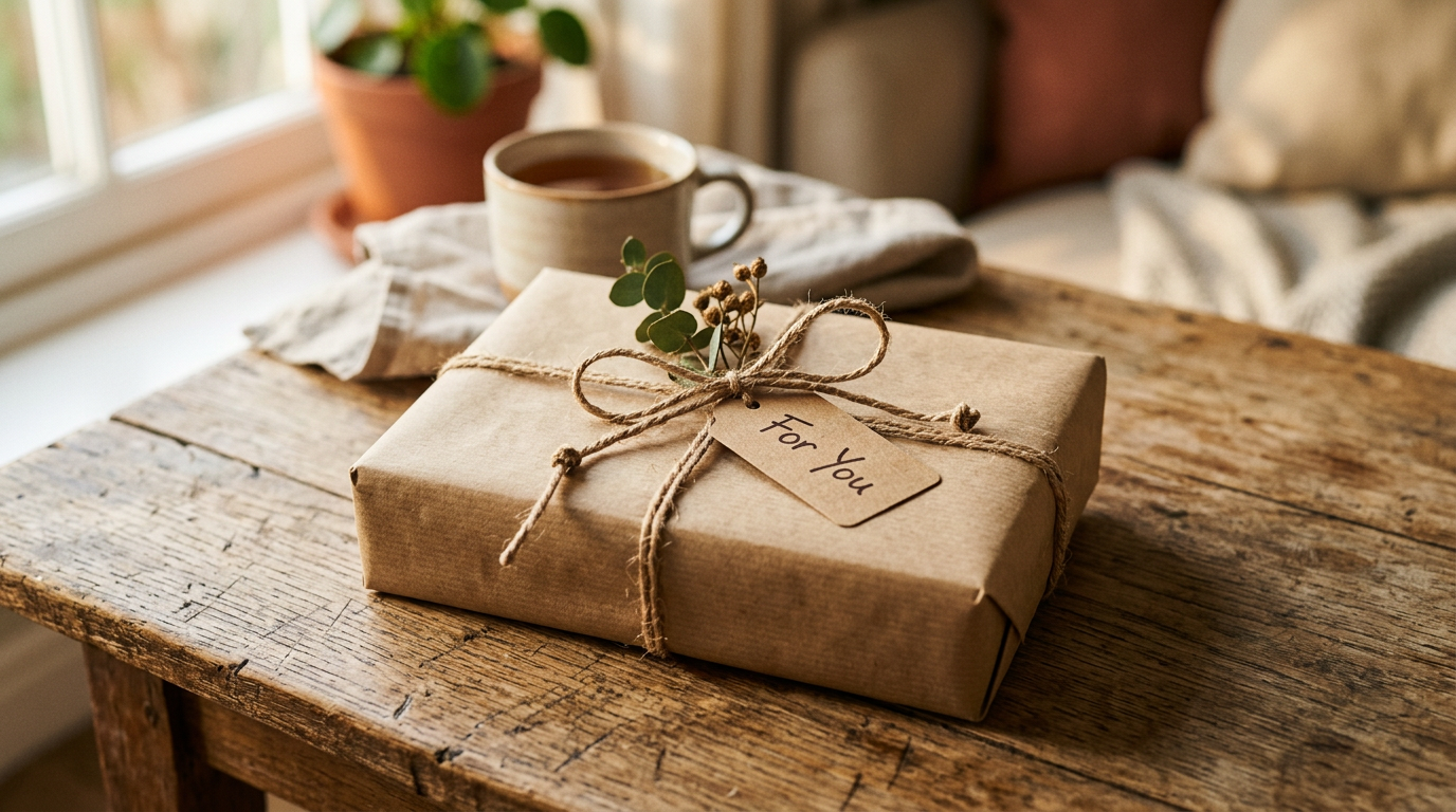 Patchworkfamilie beim gemeinsamen Frühstück am Muttertag