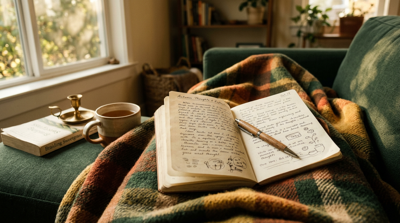 Notizbuch mit Stift auf einem Tisch – Symbol für ein Trigger-Tagebuch zur Selbstreflexion