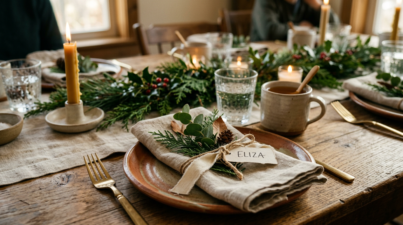 Familie plant gemeinsam den Urlaub am Tisch
