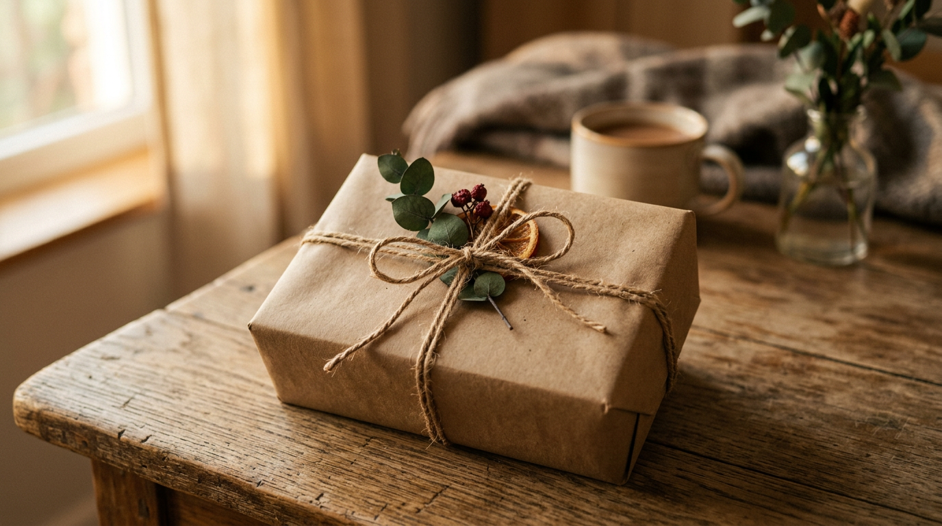 Kinder packen gemeinsam Weihnachtsgeschenke unter dem geschmückten Tannenbaum aus