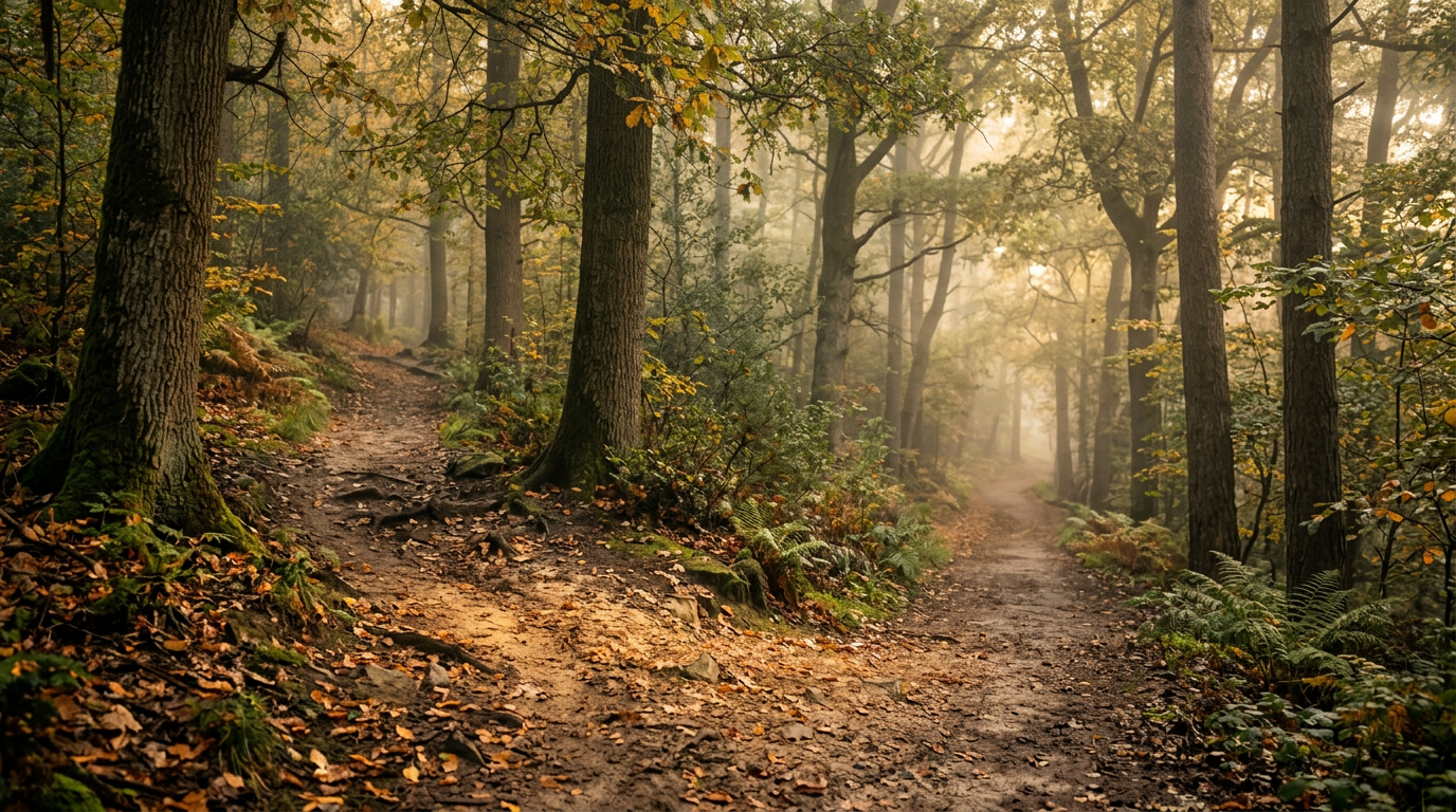 Frau sitzt nachdenklich am Fenster und blickt in den Wald - innerer Konflikt durch die Ex-Partnerin