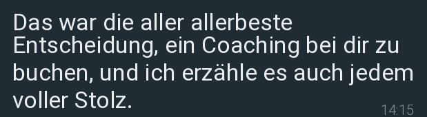 Kundenfeedback aus dem 1:1 Coaching