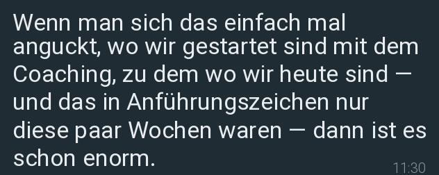 Kundenfeedback aus dem 1:1 Coaching