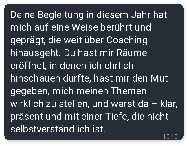 Kundenfeedback aus dem 1:1 Coaching